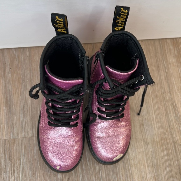 Dr. Martens 1460 Glitter J Pink Boots Size 11 Toddler/Little Kids - Picture 6 of 8